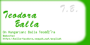 teodora balla business card